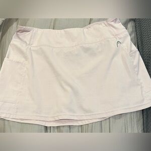 HEAD Women's Athletic Light Pink Tennis Skirt with Ball Pocket  l M